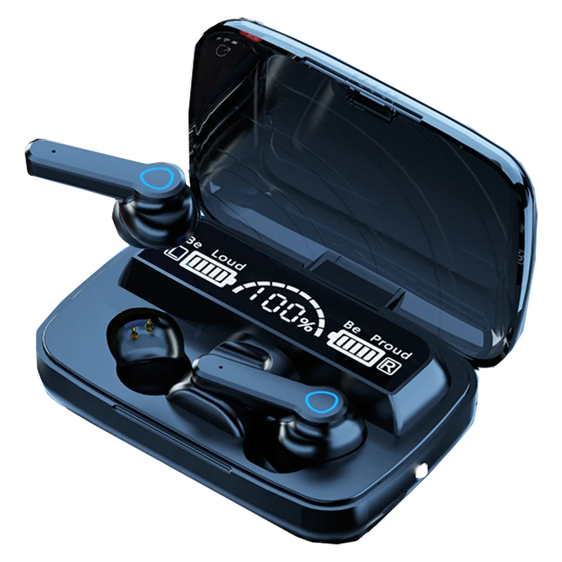 ایرپاد هدفون بلوتوثی مدل M19 Newest با میکروفون نویز کنسلینگ، درگاه شارژ microUSB، امکان استفاده به صورت پاوربانک