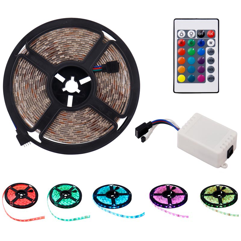 ریسه شلنگی 5 متری RGB + سوکت و ریموت کنترل